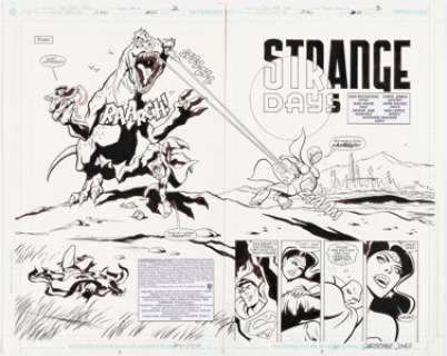 Jones, Christopher - Christopher Jones and Dan Davis Justice League Adventures #25 Double Splash Page 2-3 Original Art (DC, 2003)....