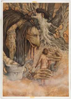 Froud, Brian | Brian Froud Dark Crystal Mystic Painting Original Art (1976).... | Heritage