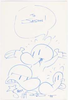 Smith, Jeff - Jeff Smith - Fone, Phoney, and Smiley from Bone Sketch Original Art (1995)....