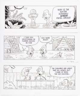 Scott Nickel - Eek! Daily Comic Strip Original Art Group of 3 (Andrews McMeel Syndicate, c. 2010s). (Total: 3 Original Art)