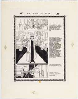 Kyle Baker - Why I Hate Saturn Graphic Novel Story Page 136 Original Art (DC, 1990).