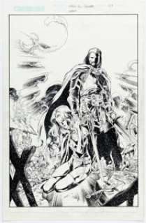 Ivan Reis and Marc Campos Brian Pulido‘s Lady Death: A Medieval Tale #7 Cover Original Art (CrossGen, 2003).