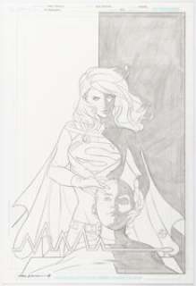 Drew Johnson Supergirl #32 Cover Original Art (DC, 2005).