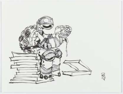 Skottie Young - Michelangelo Pizza Time Illustration Original Art (2014).