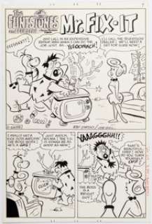 Ray Dirgo The Flintstones #40 Complete 5-Page Story "Mr. Fix-It" Original Art (Charlton, 1975). (Total: 5 Original Art)