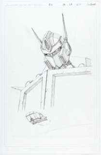 Livio Ramondelli Transformers: Robots in Disguise #28 Optimus Prime Variant Cover Pencils Original Art (IDW, 2014).