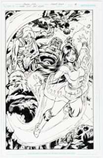 Adriana Melo and Mariah Benes Wonder Girl #1 Splash 10 Original Art (DC, 2011).