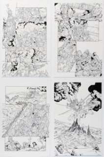 Chris Dreier [Gianluca Pagliarani printed blue lines] Wolfskin: Hundredth Dream #4 Story Pages 15-22 Original Art (Avatar Press, 2010). (Total: 8 Original Art)