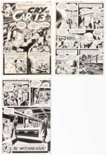 Norman Maurer The Witching Hour #35 Complete 3-Page Story "Cry in Car 13" Original Art (DC, 1973). (Total: 4 Original Art) | Heritage