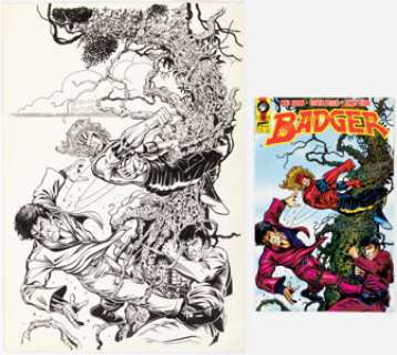 Steve Butler Badger #66 Cover Original Art (First, 1990). (Total: 2 Items) | Heritage