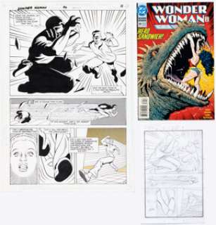 Steve Carr, Deryl Skelton, and Aaron McClellan Wonder Woman #80 Story Page 11 Original Art (DC, 1993). (Total: 3 Items)