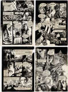 Vicente Alcázar Creepy #66 Story Pages 4-7 Original Art (Warren, 1974). (Total: 4 Original Art)