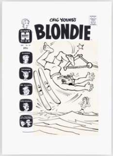 Paul Fung Jr. (attributed) Blondie #161 Cover Original Art (Harvey, 1964).