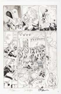 Billy Tucci Harley‘s Little Black Book #4 Story Page 35 Bombshells Original Art (DC, 2016).