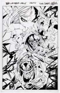 Tony Daniel and Kevin Conrad Shattered Image Unused Promotional Illustration Original Art (Image, c. 1996). | Heritage