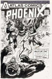 Frank Thorne Phoenix #3 Unpublished Cover Original Art (Atlas/Seaboard, 1975). | Heritage