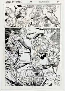 Jon Bogdanove and Dennis Janke Superman: The Man of Steel #19 Doomsday Story Page 9 Original Art (DC, 1993). | Heritage