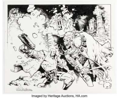 Steve Mannion - Hellboy Specialty Illustration Original Art (2005).