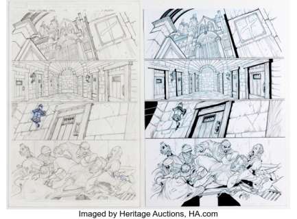 David Baldeon and Jordi Tarragona Marvel Zombies Christmas Carol #1 Story Pages 1-3 Original Art Group of 4 (Marvel, 2011). (Total: 4 Original Art)