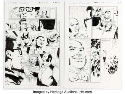 Scott Koblish [Wayne Nichols printed lines] Exiles: Days of Then and Now #1 Story Page 27 and 29 Original Art (Marvel, 2008). (Total: 2 Original Art)