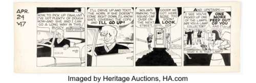 Chester Gould Dick Tracy Daily Comic Strip Original Art dated 4-24-47 (Chicago Tribune, 1947). | Heritage