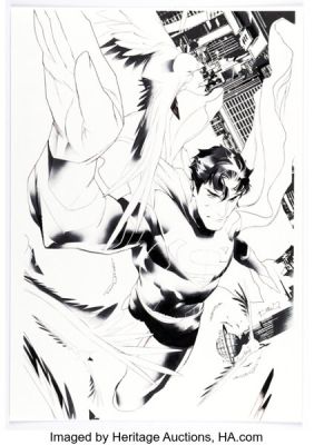 Simone Di Meo Superman: Son of Kal-El #10 Variant Cover Original Art (DC, 2022). | Heritage