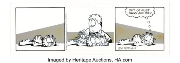 Jim Davis Garfield Daily Comic Strip Original Art dated 8-12-94 (PAWS/Universal Press Syndicate, 1994). | Heritage