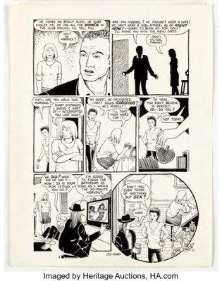 Jacques Boivin and Bernie Mireault Jacques Boivin‘s Love Fantasy #1 Story Page 12 Original Art (Renegade Press, 1987).