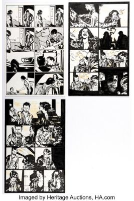 Jeremy Haun Paradigm Story Pages Original Art Group of 3 (Two Irish Guys Press/Image, 2002). (Total: 3 Original Art)