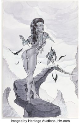 Rich Larson The Furies Set One Plate 5 Portfolio Illustration Original Art (S.Q. Productions, 1994). | Heritage