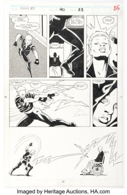 Steve Carr and Deryl Skeleton (as Kirkwood Studios) and Joe Rubinstein What If...? #40 Storm and Professor X Story Page 20 Original Art (Marvel, 1992).