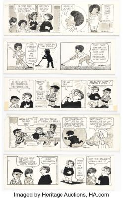 Morrie Turner Wee Pals Daily Comic Strips Original Art Group of 5 (United Features Syndicate, 1978) (Total: 5 Original Art)
