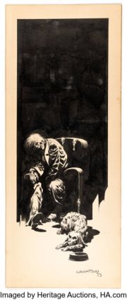 Bernie Wrightson "Faithful Unto Death" Unpublished Illustration Original Art (1973).