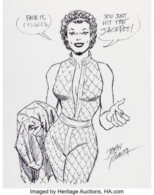John Romita Sr. - Mary Jane Watson as Princess Leia Illustration Original Art (undated).