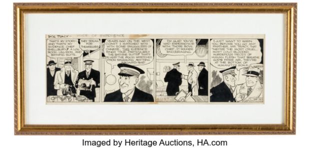 Chester Gould Dick Tracy Daily Comic Strip Original Art dated 1-18-38 (Chicago Tribune-N.Y. News Syndicate, 1938). | Heritage