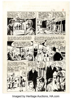 Reed Crandall Impact #3 "Life Sentence" Story Page 2 Original Art (EC, 1955). | Heritage