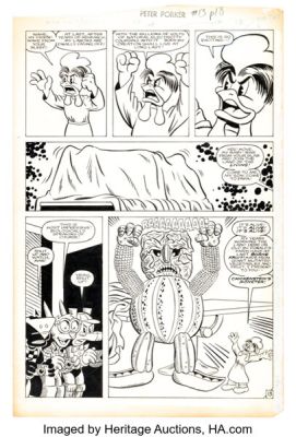 Joe Albelo and Pierre Fournier Peter Porker, the Spectacular Spider-Ham #13 Story Page 13 Original Art (Marvel, 1987).