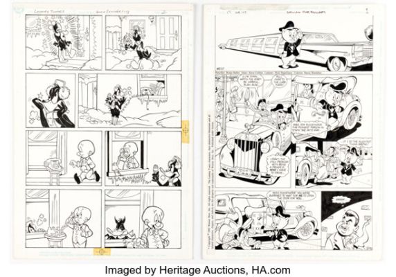 Rusty Haller, Steve Collins, and Rich Maurizio Looney Tunes Story Pages Original Art Group of 2 (DC/Warner Bros., 1990-92). (Total: 2 Original Art)