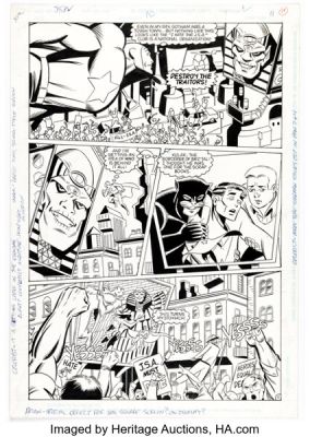 Mike Parobeck and Mike Machlan Justice Society of America #10 Story Page 11 Original Art (DC, 1993).