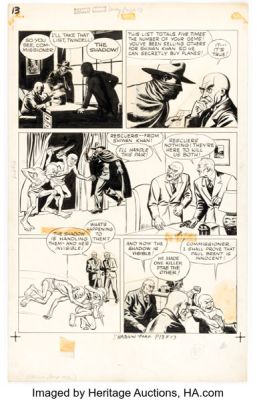 Vernon Greene Shadow Comics #16 Story Page 13 Original Art (Street & Smith, 1942). | Heritage