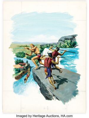 George Wilson Brothers of the Spear #16 Cover Painting Original Art (Gold Key, 1975). | Heritage
