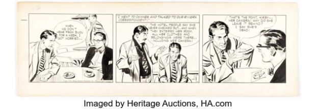 Alex Raymond Rip Kirby Daily Comic Strip Original Art dated 10-6-51 (King Features Syndicate, 1951). | Heritage