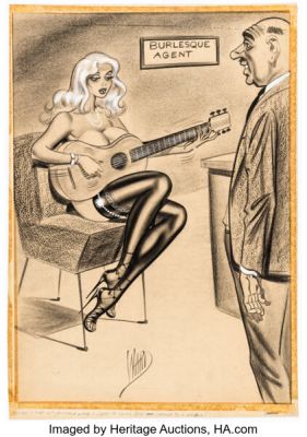Bill Ward Breezy February 1960 Single Panel Gag Cartoon Illustration Original Art (Humorama, 1960). | Heritage