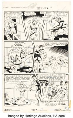 Jack Kamen and Al Feldstein (art team attributed) Fight Comics #50 Hooks Devlin Story Page 6 Original Art (Fiction House, 1947). | Heritage