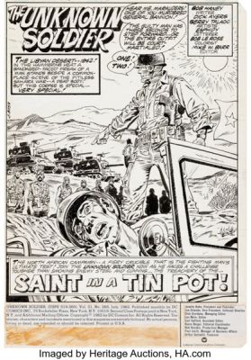 Dick Ayers and Gerry Talaoc Unknown Soldier #265 "Saint in a Tin Pot!" Complete 9-Page Story Original Art (DC, 1982). (Total: 9 Items) | Heritage