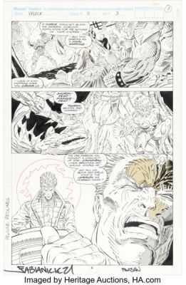 Mark Pacella and Dan Panosian X-Force #11 Morlocks Story Page 3 Original Art (Marvel, 1992).