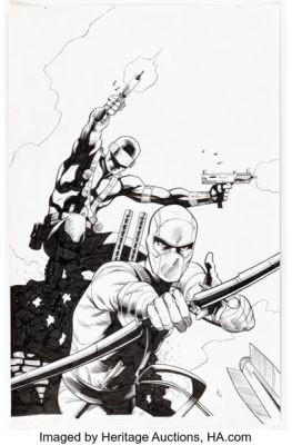 Lee Ferguson and Sal Buscema Snake Eyes and Storm Shadow #14 Variant Cover Original Art (IDW, 2012).