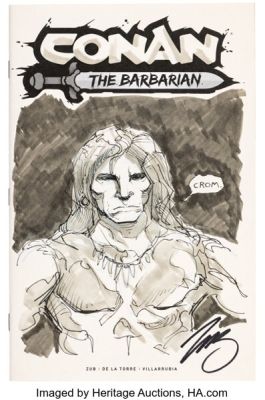 Comic Artist Conan: The Barbarian #1 Sketch Cover Original Art (Titan, 2023) Condition: NM. | Heritage