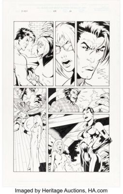 Tom Derenick and Rick Ketcham X-Men #109 Introduction of Sage Story Page 21 Original Art (Marvel, 2001).
