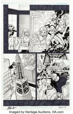 Tom Derenick Justice Society of America #50 Story Page 28 Original Art (DC, 2011). | Heritage